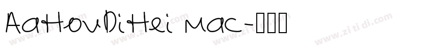 AaHouDiHei mac字体转换